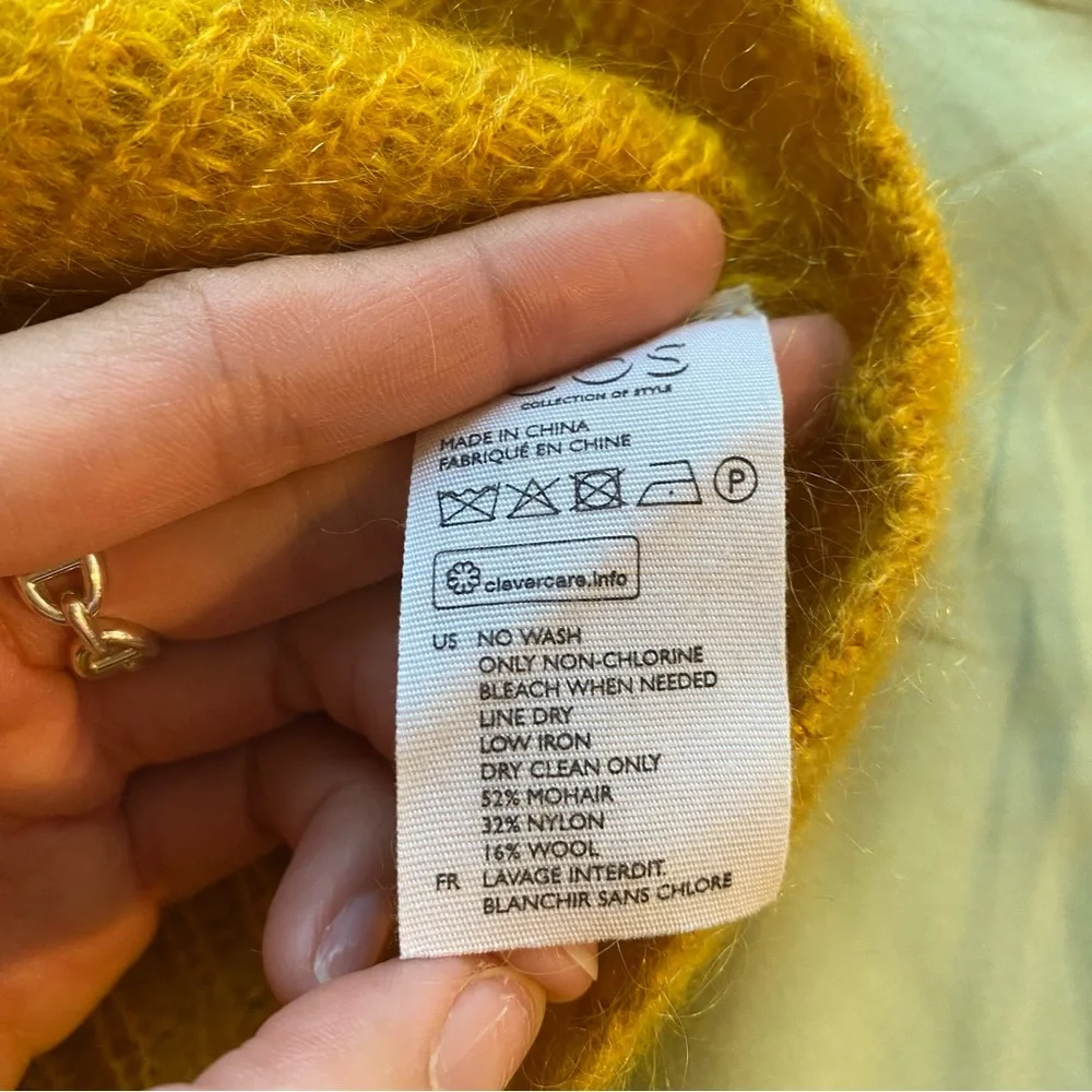COS Yellow Ombre Mohair Sweater - Picture 4 of 4
